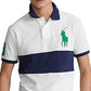 Polo Ralph Lauren Masculino Custom Slim Fit Big Pony Mesh Polo Shirt Branco Tamanho Grande