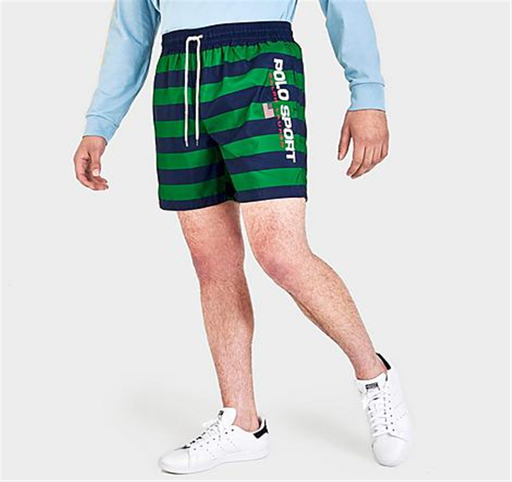 Shorts de banho Polo Sport Traveler masculino Polo Ralph Lauren, verde, tamanho médio