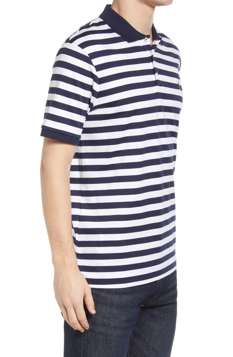 Polo Ralph Lauren Masculino Listrado Algodão Azul Tamanho Pequeno