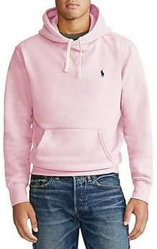 Ralph Lauren Moletom com capuz masculino de lã e manga comprida rosa tamanho grande