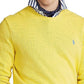 Polo Ralph Lauren Suéter de gola redonda de algodão masculino amarelo tamanho XX-G
