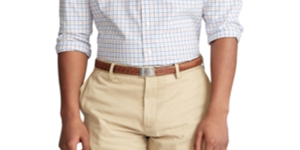 Camisa casual masculina Ralph Lauren de manga comprida com botões, tamanhos variados XXX-G