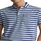 Polo Ralph Lauren Masculino Listrado Jersey Bolso Camisa Polo Azul Tamanho Médio
