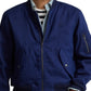 Jaqueta bomber masculina Polo Ralph Lauren com zíper elástico e tamanho grande, azul