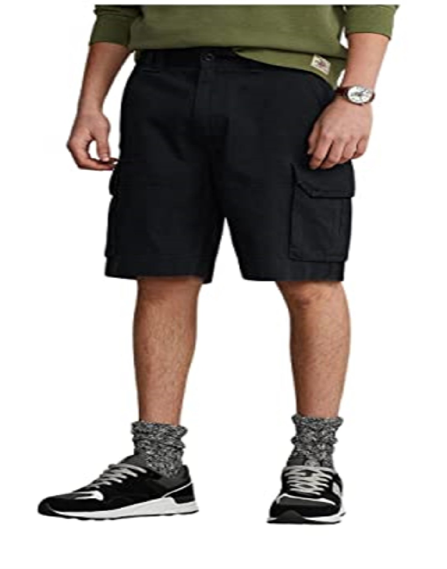 Polo Ralph Lauren Short Cargo Masculino em Sarja Relaxed Fit Preto Tamanho 40