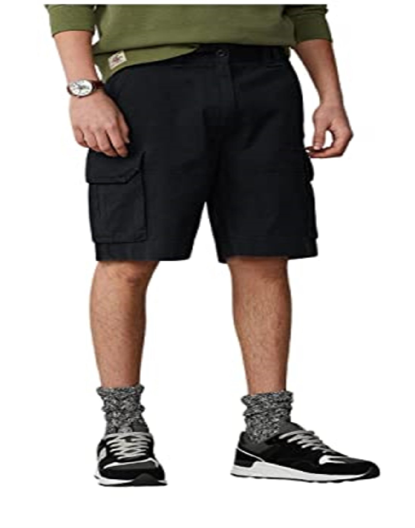 Polo Ralph Lauren Short Cargo Masculino em Sarja Relaxed Fit Preto Tamanho 40
