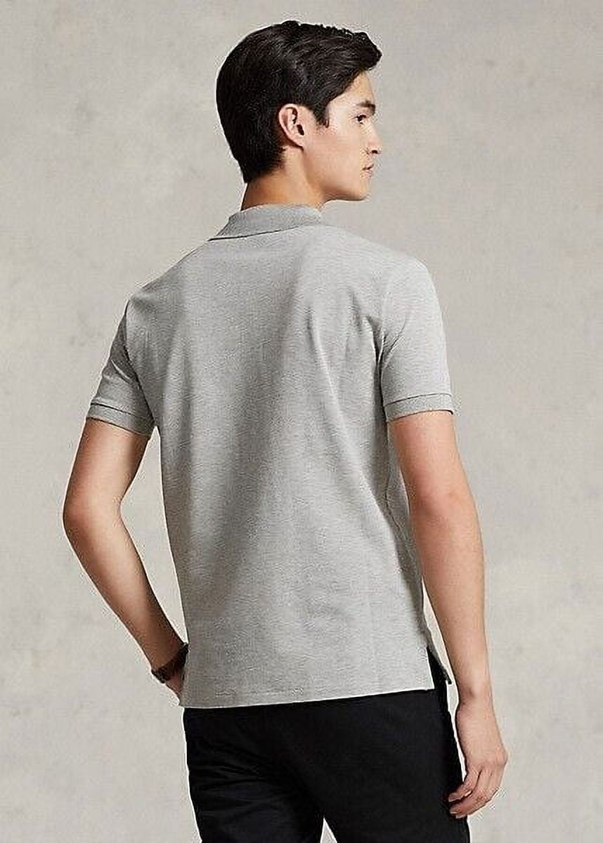 Camisa polo masculina Polo Ralph Lauren Classic Fit Mesh cinza