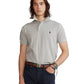 Camisa polo masculina Polo Ralph Lauren Classic Fit Mesh cinza tamanho X-G