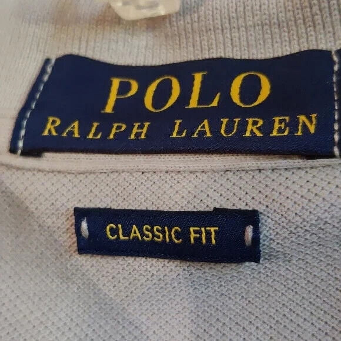 Camisa polo masculina Polo Ralph Lauren Classic Fit Mesh cinza tamanho X-G