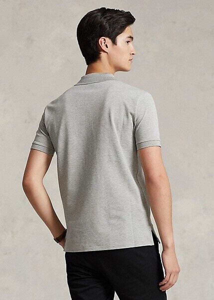 Camisa polo masculina Polo Ralph Lauren Classic Fit Mesh cinza tamanho X-G