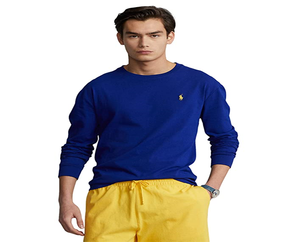 Camiseta Polo Ralph Lauren Masculina Classic Fit Polo Pony Jersey Azul Tamanho XX-G