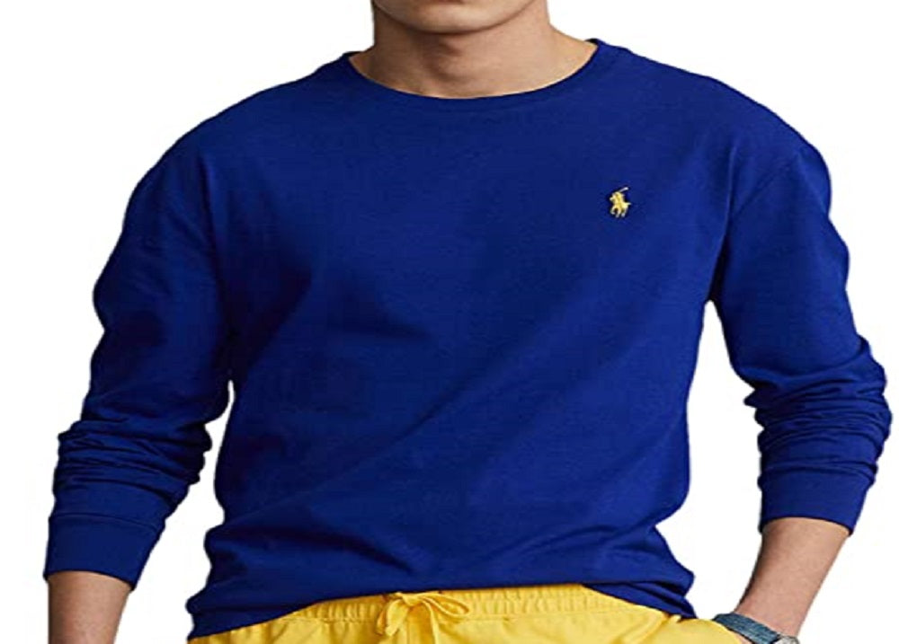 Camiseta Polo Ralph Lauren Masculina Classic Fit Polo Pony Jersey Azul Tamanho XX-G