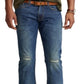 Calça jeans masculina Polo Ralph Lauren Slim Straight, azul, tamanho 33x32