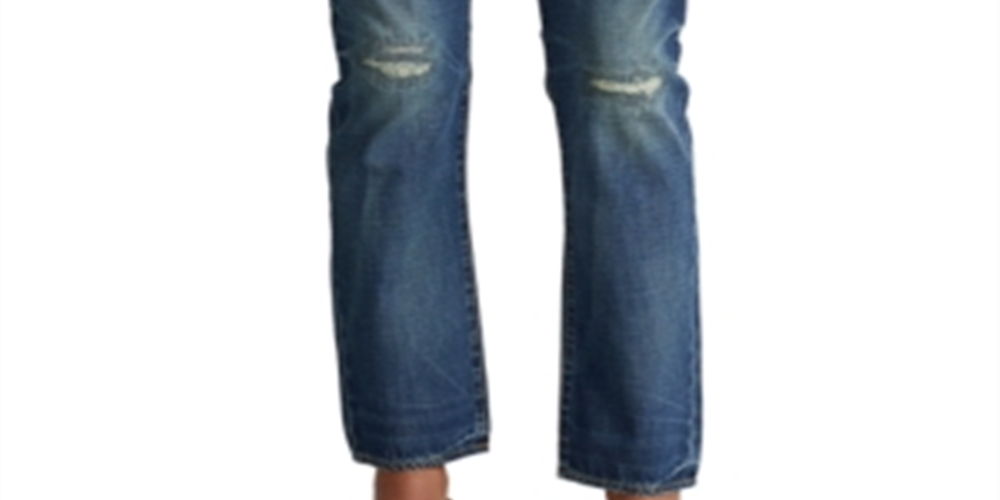 Calça jeans masculina Polo Ralph Lauren Slim Straight, azul, tamanho 34x32