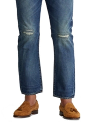 Calça jeans masculina Polo Ralph Lauren Varick Slim Straight Azul Tamanho 38X30