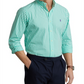Camisa de popeline elástica xadrez clássica masculina Polo Ralph Lauren, tamanho XX-G, verde