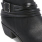 Botas femininas Madden Girl Barty pretas tamanho 8,5 M