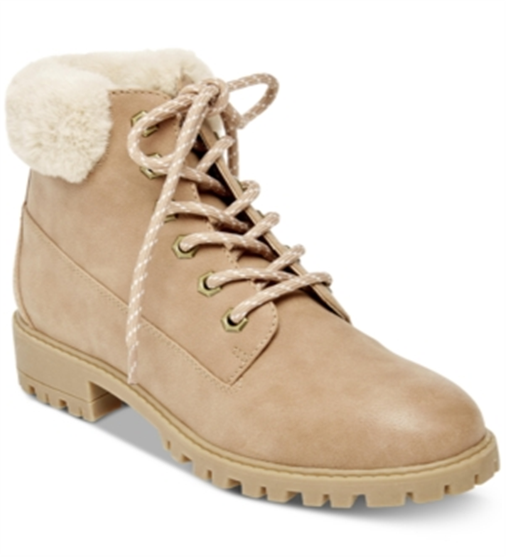 Botas de caminhada femininas Madden Girl Frankie de pele sintética, marrom, tamanho 8,5 M