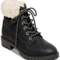 Botas de caminhada femininas Madden Girl Frankie de pele sintética, pretas, tamanho 9,5