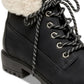 Botas de caminhada femininas Madden Girl Frankie de pele sintética, pretas, tamanho 9,5