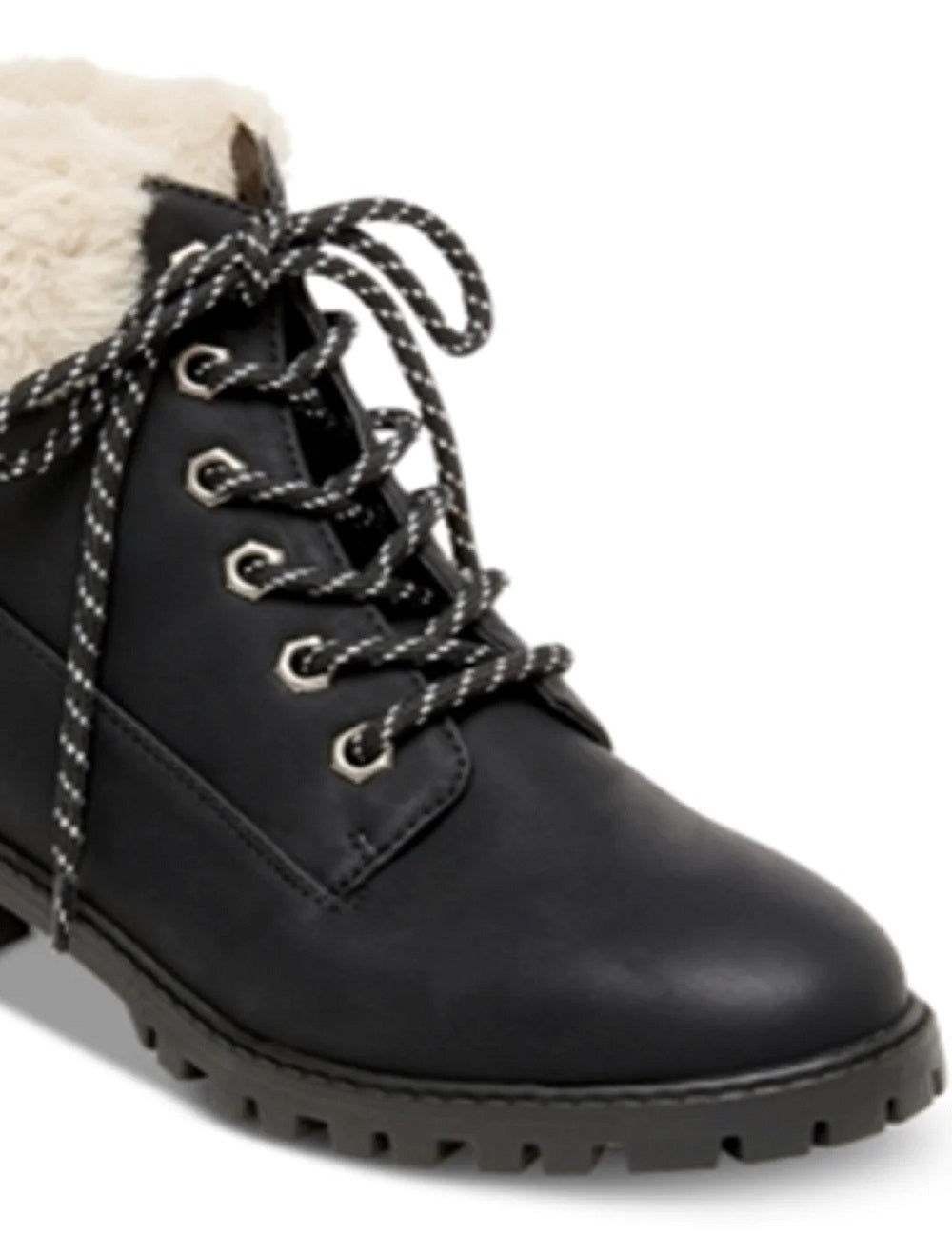 Botas de caminhada femininas Madden Girl Frankie de pele sintética, pretas, tamanho 9,5