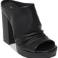 Mulas plataforma Madden Girl Lambie femininas, pretas, tamanho 11M