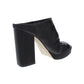 Mulas plataforma Madden Girl Lambie femininas, pretas, tamanho 11M