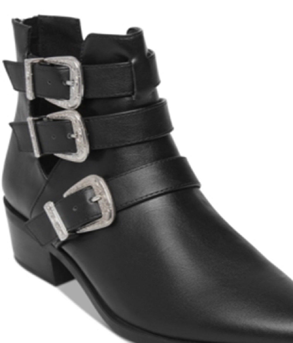 Madden Girl Cecilyy Couro Feminino Bico Fino Tornozelo Preto Tamanho 7 M