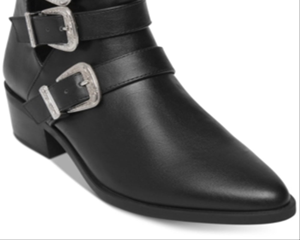 Madden Girl Cecilyy Couro Feminino Bico Fino Tornozelo Preto Tamanho 7 M