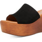 Madden Girl Karmen Flatform Wedges Feminino Preto Tamanho 7,5 M