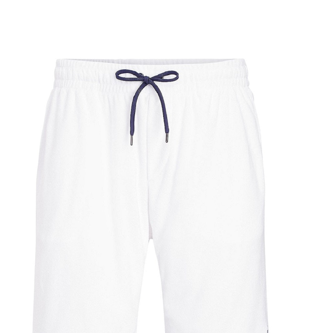 Shorts Polo Ralph Lauren Terry Masculino com Cordão, Branco, Tamanho Médio