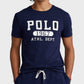 Camiseta Polo Ralph Lauren Masculina Slim Fit com Logotipo Personalizado Azul Tamanho Médio
