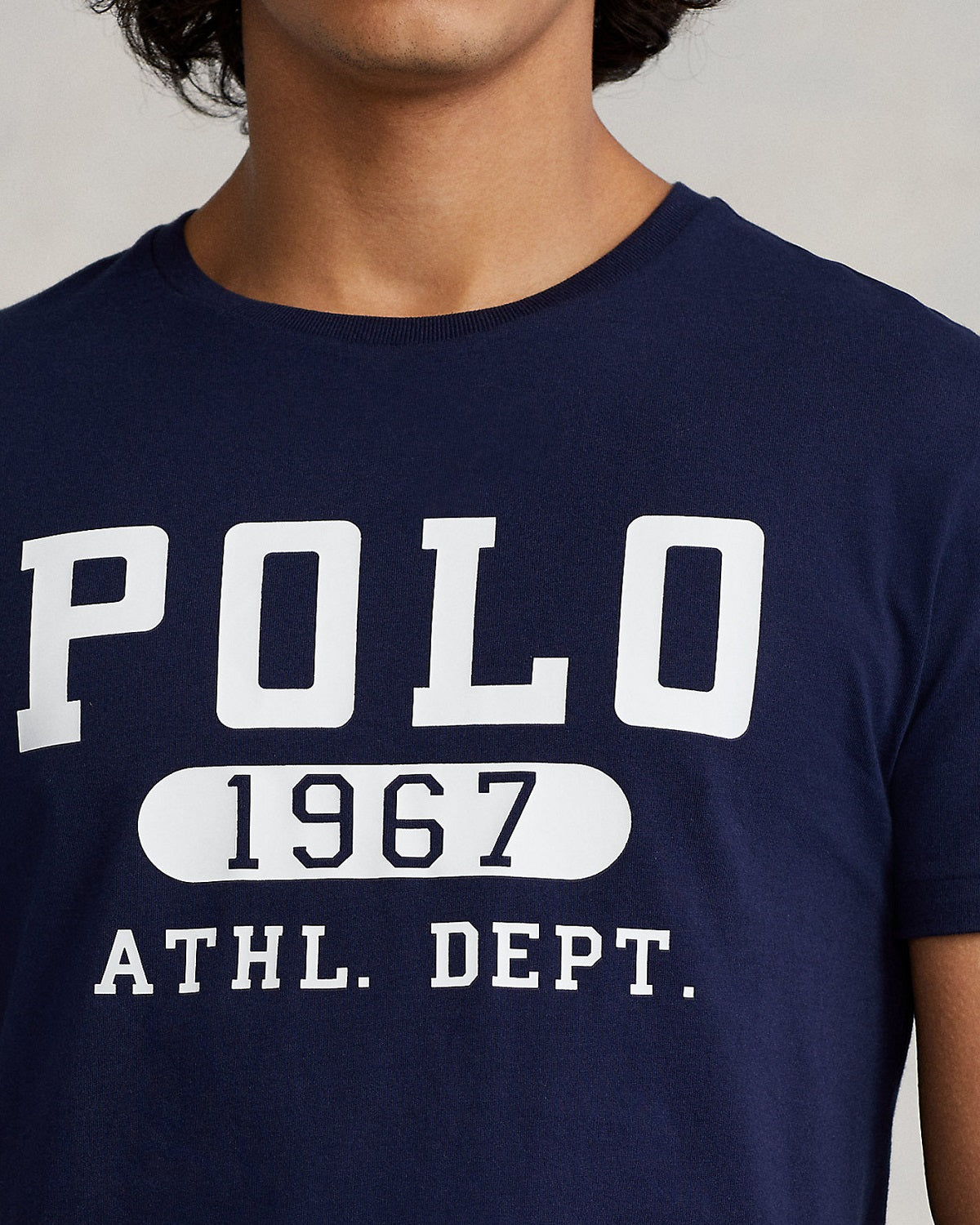Camiseta Polo Ralph Lauren Masculina Slim Fit com Logotipo Personalizado Azul Tamanho Médio