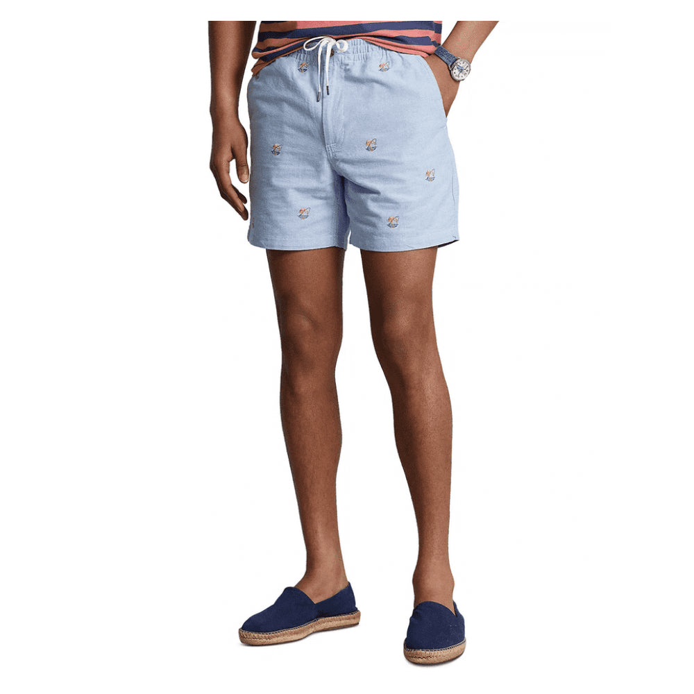 Polo Ralph Lauren Masculino Polo Prepster Oxford Shorts Azul Tamanho X-G