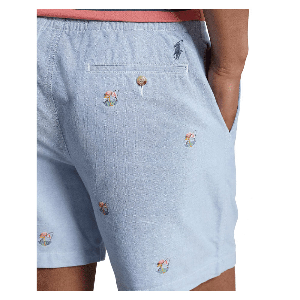 Polo Ralph Lauren Masculino Polo Prepster Oxford Shorts Azul Tamanho X-G