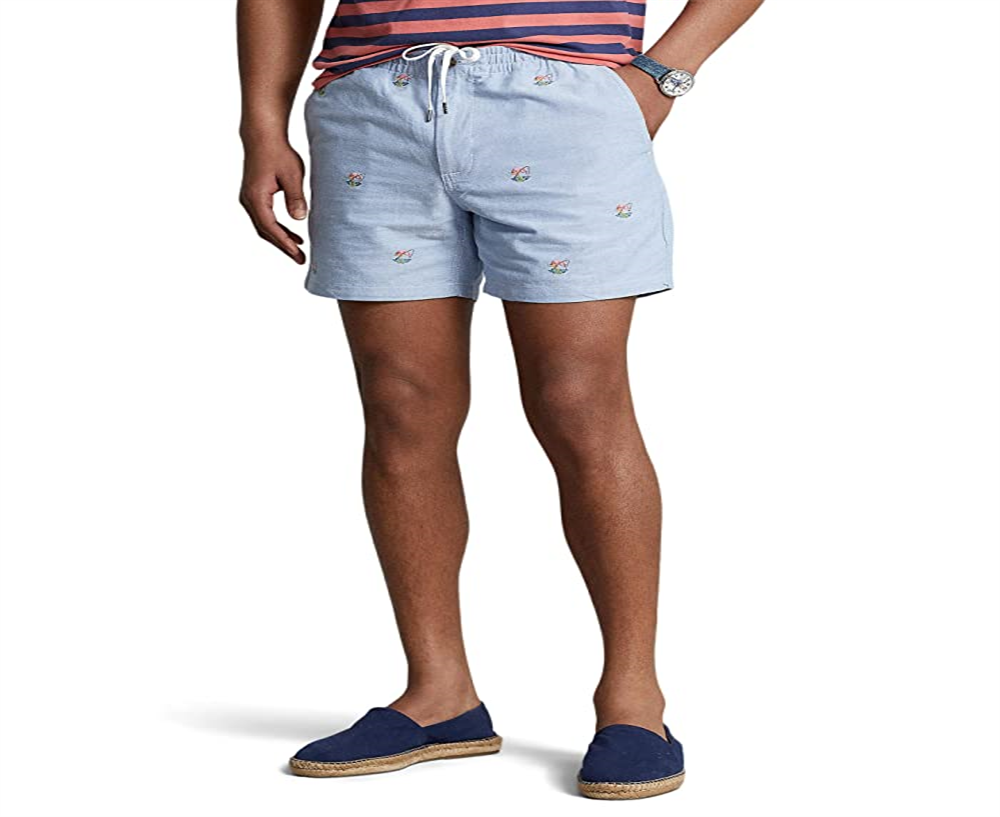 Polo Ralph Lauren Masculino Polo Prepster Oxford Shorts Azul Tamanho X-G