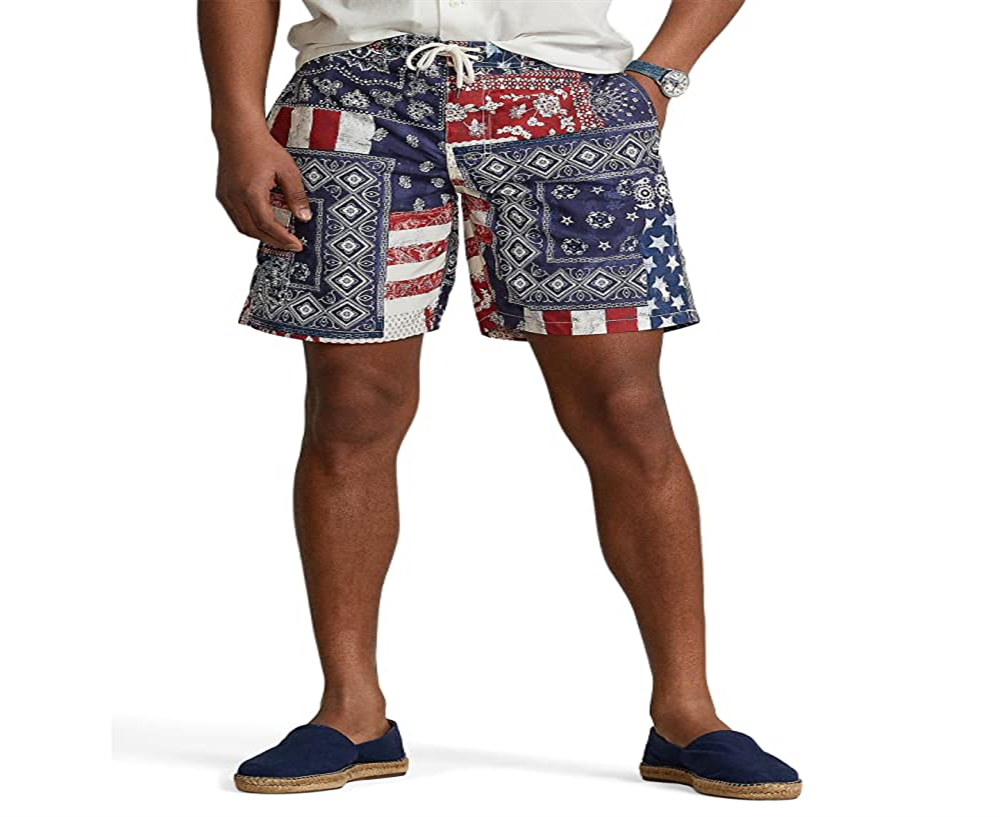Calção de banho masculino Polo Ralph Lauren Classic Fit azul tamanho X-G