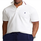 Camisa polo masculina Ralph Lauren com ponta grande e alta em malha, branca, tamanho 4X