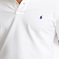 Camisa polo masculina Ralph Lauren com ponta grande e alta em malha, branca, tamanho 4X