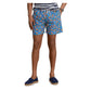 Calção de banho masculino Polo Ralph Lauren Traveler Floral em poliéster reciclado, azul, tamanho pequeno