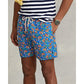 Calção de banho Ralph Lauren Traveler Floral em poliéster reciclado, tamanho extragrande, azul, masculino