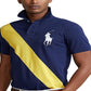 Polo Ralph Lauren Masculino Custom Slim Fit Big Pony Mesh Polo Shirt Azul Tamanho Grande