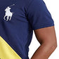 Polo Ralph Lauren Masculino Custom Slim Fit Big Pony Mesh Polo Shirt Azul Tamanho Grande