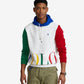 Polo Ralph Lauren Moletom com capuz masculino de manga comprida, branco, tamanho pequeno