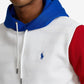 Polo Ralph Lauren Moletom com capuz masculino de manga comprida, branco, tamanho pequeno