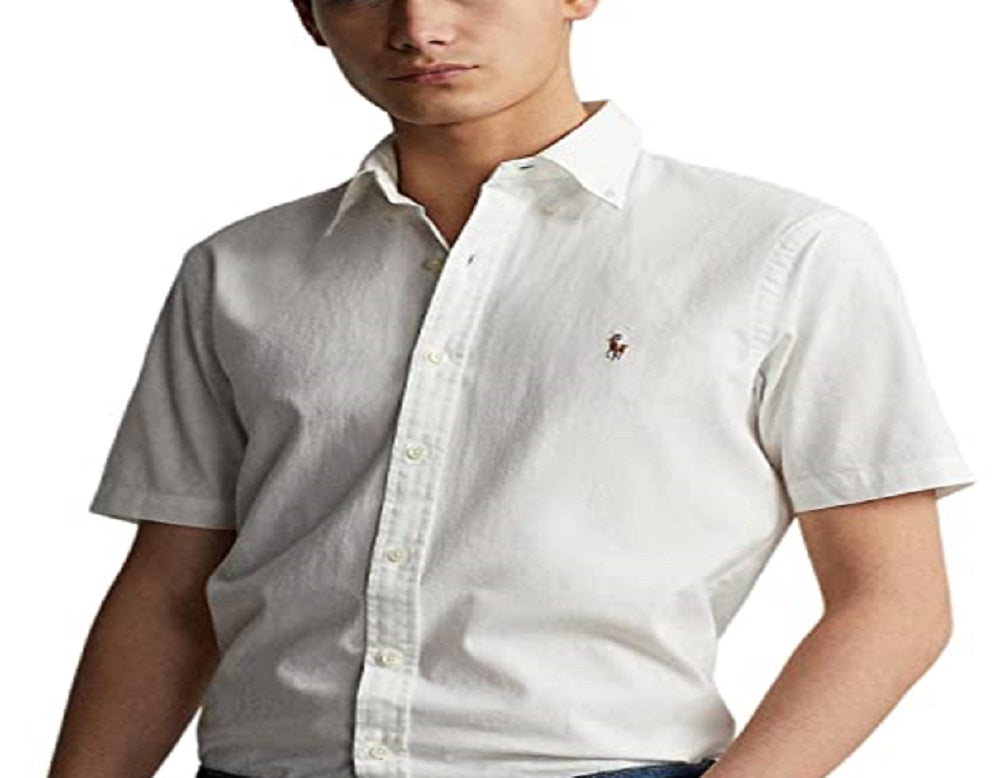 Camisa Polo Ralph Lauren Masculina Classic Fit Algodão Branca Tamanho Grande