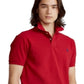 Camisa polo masculina Polo Ralph Lauren Classic Fit Mesh vermelha, tamanho médio