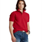 Camisa polo masculina Polo Ralph Lauren Classic Fit Mesh vermelha, tamanho médio