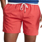 Calção de banho masculino Polo Ralph Lauren Solid Traveler vermelho tamanho médio