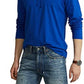 Camiseta Polo Ralph Lauren Masculina com Capuz Azul Tamanho P